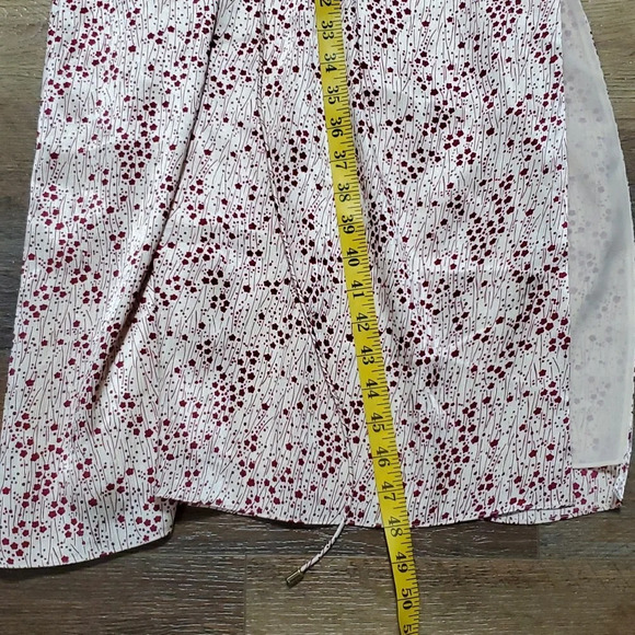 Joie red floral on cream tie waist single side split maxi halter top dress - Picture 4 of 9